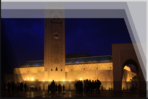 Cityfoto 04 - Marokko, Casablanca, Hassan II Moschee bei Nacht