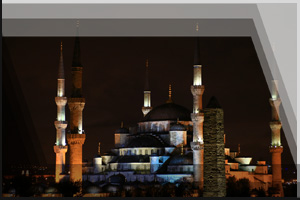 Cityfoto 08 - Türkei, Istanbul, Blaue Moschee bei Nacht
