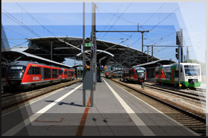 Fotografie Erfurt 19 - Bahnhof, Züge