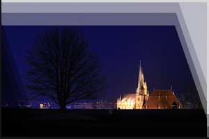 Fotografie Erfurt 01 - Dom bei Nacht vom Petersberg